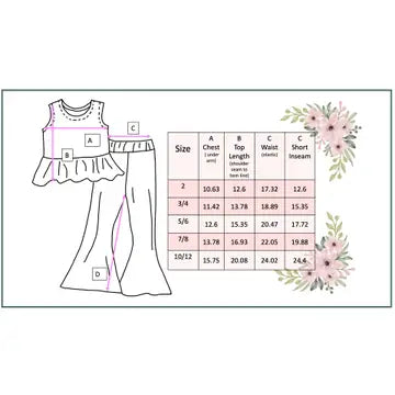 Girls Pink Groove Floral Spring Summer Pant Set