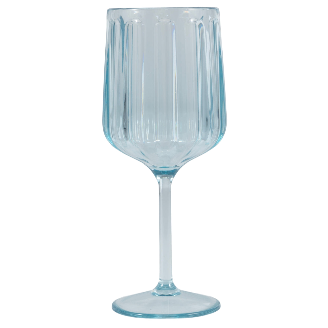 Light Blue Plastic Wine Glass