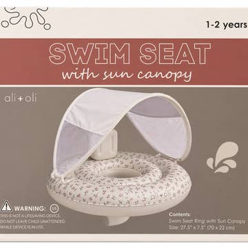 Ali+Oli Baby Swim Seat with Sun Canopy (Bloom)