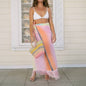 Watercolor Ruby Fringe Sarong