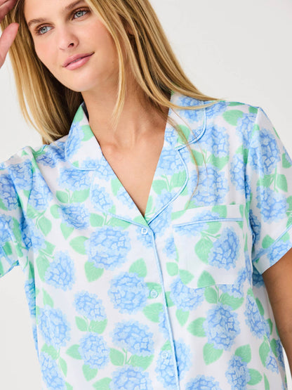 Women's Charlotte Satin Shorts Set | Summerfair Blue